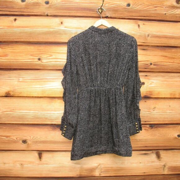 Pinko Silk Blend  Ruffle Trim Mini Dress - Picture 6 of 12